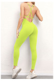 V-Neck Yoga Fitness Backless Jumpsuit GQSA-1028