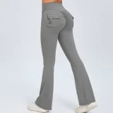 Solid Color Sport Micro Flare Pants GQSA-S0031