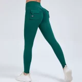 Solid Color High Waist Tight Sport Pants GQSA-8020