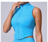 Sleeveless Zipper Yoga Vest Coats GQSA-62040