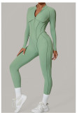 Long Sleeve Zipper Tight Backless Jumpsuit GQSA-25633