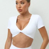 Short Sleeve Tight V Neck T Shirts GQSA-T15
