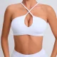Solid Color Cross Sling Sport Fitness Top GQSA-A05