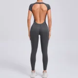 Backless Long Sleeve Yoga Jumpsuit GQSA-89071