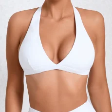 Solid Color Halterneck Backless Fitness Underwear GQSA-10317
