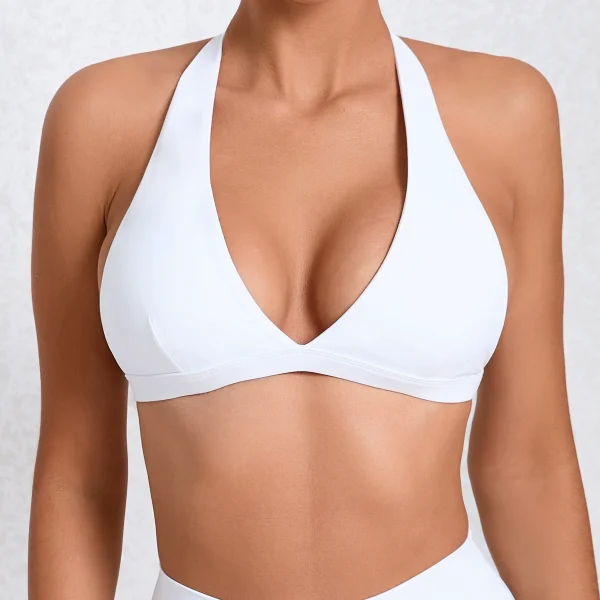 Solid Color Halterneck Backless Fitness Underwear GQSA-10317