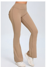 Solid Color Sport Micro Flare Pants GQSA-S0031