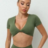 Short Sleeve Tight V Neck T Shirts GQSA-T15