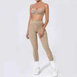 Solid Color Sling Sport Two Piece Pants Set GQSA-86040/87652