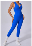 Sleeveless Solid Color Sport Skinny Jumpsuit GQSA-42015