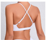 Solid Color Cross Sling Sport Fitness Top GQSA-A05
