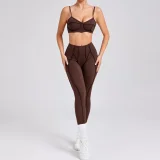 Solid Color Sling Sport Two Piece Pants Set GQSA-86040/87652