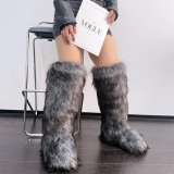 Fashion Plush Warm Snow Long Boots HBRS-Y2K