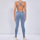 Solid Color Backless Sleeveless Jumpsuit GQSA-20351