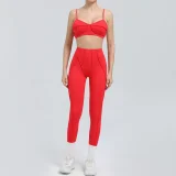 Solid Color Sling Sport Two Piece Pants Set GQSA-86040/87652
