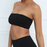 Solid Color Wrap Chest Sport Tops GQSA-RD803