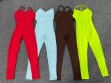 V-Neck Yoga Fitness Backless Jumpsuit GQSA-1028