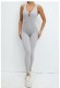 Sleeveless Solid Color Sport Skinny Jumpsuit GQSA-42015