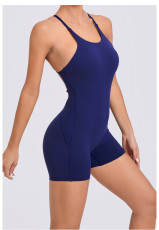 Sleeveless Backless Sport Romper GQSA-41720