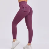 Solid Color High Waist Tight Sport Pants GQSA-8020