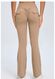 Solid Color Sport Micro Flare Pants GQSA-S0031