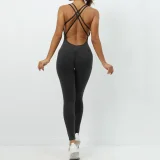 Solid Color Backless Sleeveless Jumpsuit GQSA-20351