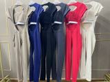 Backless Long Sleeve Yoga Jumpsuit GQSA-89071