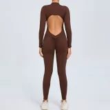 Zipper Long Sleeve Backless Jumpsuit GQSA-ZY02