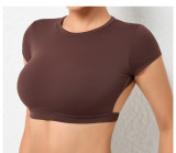 Sports Yoga Solid Fitness T-Shirt GQSA-71200