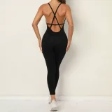 V-Neck Yoga Fitness Backless Jumpsuit GQSA-1028