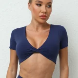 Short Sleeve Tight V Neck T Shirts GQSA-T15
