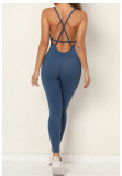 V-Neck Yoga Fitness Backless Jumpsuit GQSA-1028
