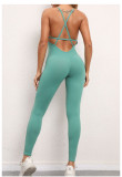 V-Neck Yoga Fitness Backless Jumpsuit GQSA-1028