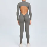 Zipper Long Sleeve Backless Jumpsuit GQSA-ZY02