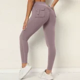 Solid Color High Waist Tight Sport Pants GQSA-8020