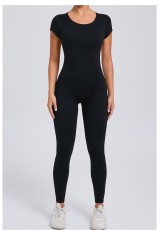 Backless Long Sleeve Yoga Jumpsuit GQSA-89071