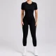 Short Sleeve Solid Color Yoga Jumpsuit GQSA-88201