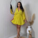Plus Size Solid Color Drawstring Shirt Dress NY-3735
