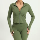 Long Sleeve Zipper Sport Coat GQSA-7521