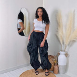 Plus Size Patchwork Solid Color Lantern Pants NY-3685