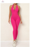 Backless Tie Up Sport Yoga Jumpsuit GQSA-2281