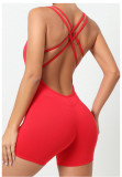 Sling Solid Color Sport Yoga Romper GQSA-71012
