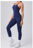 Sleeveless Solid Color Backless Sport Jumpsuit GQSA-95856