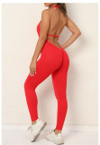 Backless Tie Up Sport Yoga Jumpsuit GQSA-2281