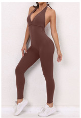 Backless Tie Up Sport Yoga Jumpsuit GQSA-2281