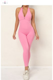 Backless Tie Up Sport Yoga Jumpsuit GQSA-2281