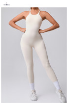 Sleeveless Solid Color Backless Sport Jumpsuit GQSA-95856