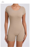 Short Sleeve Backless Fitness Sport Romper GQSA-52052