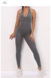 Backless Tie Up Sport Yoga Jumpsuit GQSA-2281