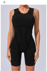 Sleeveless Patchwork Sport Fitness Romper GQSA-25100